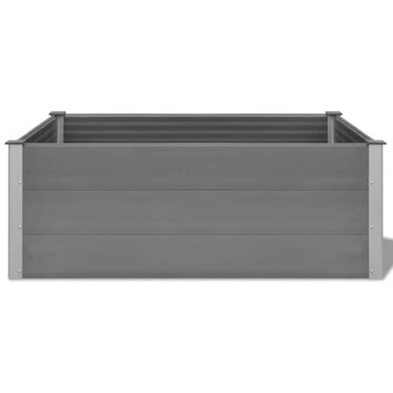 Vidaxl Ζαρντινιέρα Υπερυψωμένη Γκρι 150 X 100 X 54 Εκ. Από Wpc image 5