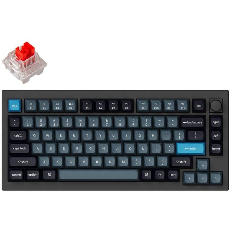 KEYCHRON Keychron Q1 Pro (q1p-m1) Qmk/via Wireless Custom Mechanical Keyboard-red Switch Us Layout