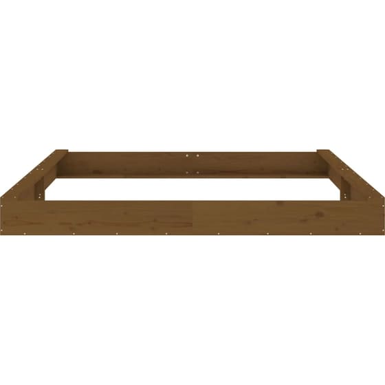 VidaXL Αμμοδόχος με Καθίσματα Τετράγωνη 200x200x20cm Ξύλινη - Καφέ μελί image 4