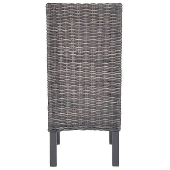 Καρέκλες Τραπεζαρίας Vidaxl από Ρατάν Kubu και Ξύλο Μάνγκο 4 Τμχ - Καφέ image 3