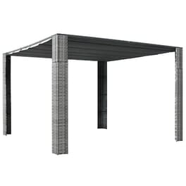 Vidaxl Κιόσκι Με Οροφή Γκρι/ανθρακί 300x300x200 Εκ. Συνθετικό Ρατάν
