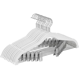 Κρεμάστρες Ρούχων Songmics από Βελούδο Crf012w01 42.5x23.5 cm Σετ 12 Τμχ - Λευκές