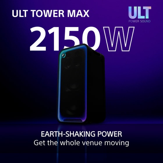 Party Speaker Sony ULT Tower Max 2150W - Black image 1