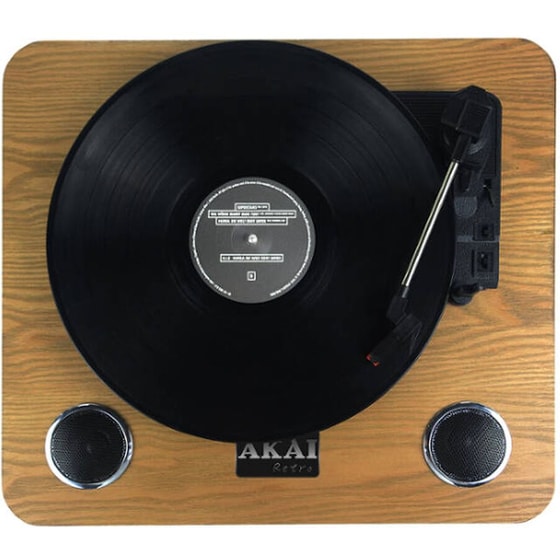 Πικάπ Akai ATT-09 Με Ενσωματωμένα Ηχεία - Καφέ image 1