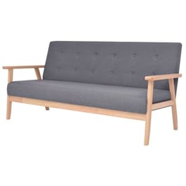 Τριθέσιος Καναπές Vidaxl 158x67cm - Σκούρο Γκρι