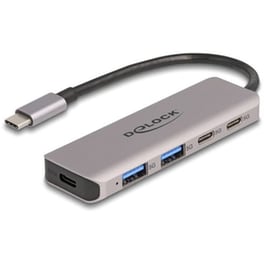 Delock 64239 USB Hub USB 3.0 με  4 θύρες - Γκρι