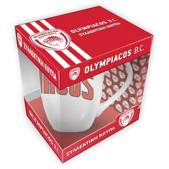 Κούπα Χάρτινη Πόλη Deluxe Ολυμπιακός Μπάσκετ 330ml image 1