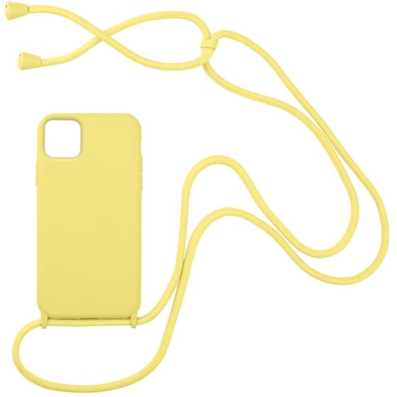 Θήκη Apple iPhone 11 - My Colors CarryHang Θήκη Σιλικόνης με Κορδόνι - Κίτρινο image 0