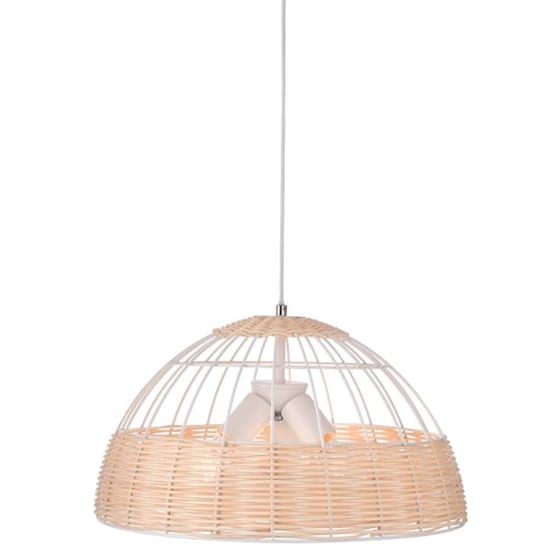 Φωτιστικό Οροφής Τρίφωτο Aca Zorbas Gn20p346wh από Ρατάν - Λευκό/Φυσικό image 0