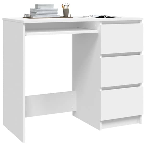 Γραφείο με Συρτάρια VidaXL από Μοριοσανίδα 90x45cm - Φυσικό image 4