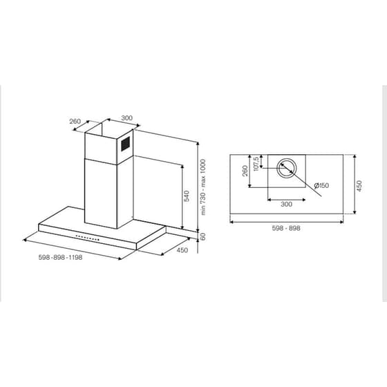 BERTAZZONI KT90P1ANET 90 cm Μαύρο Απορροφητήρας Καμινάδα-Τζάκι image 4
