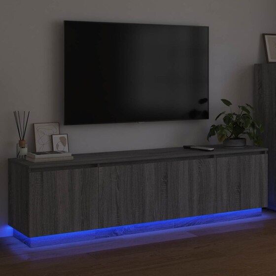 Έπιπλο Τηλεόρασης VidaXL με LED 180 x 38 x 49 cm - Γκρι Sonoma image 4
