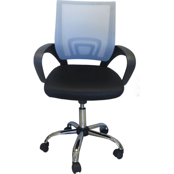 Καρέκλα Γραφείου ArteLibre Αλκυόνη από Ύφασμα Mesh - Μαύρη/Γκρι image 1