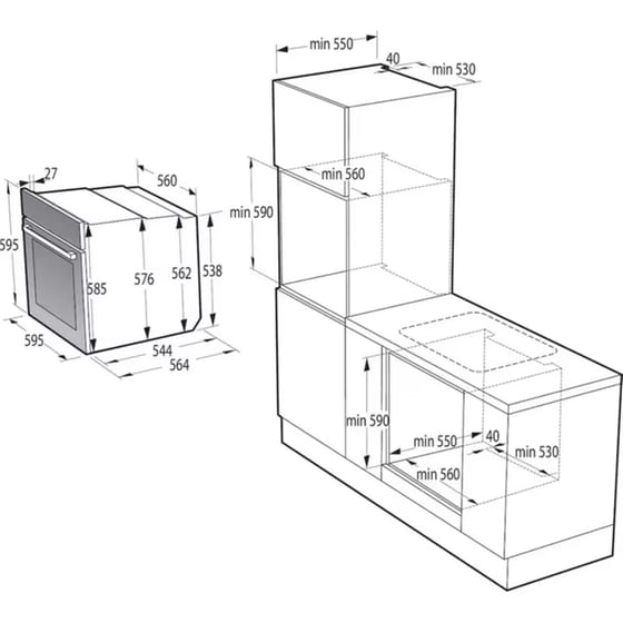 HISENSE BI62216AX & E6432X 77 Lt Inox Eντοιχιζόμενο Σετ Φούρνος και Εστία image 6