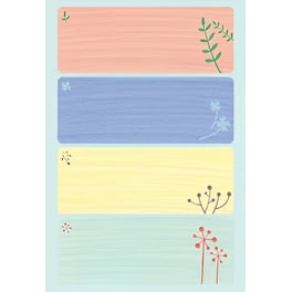 Αυτοκόλλητες Ετικέτες Name Stickers Λουλούδια (7 Φύλλα - 28 Τεμάχια)