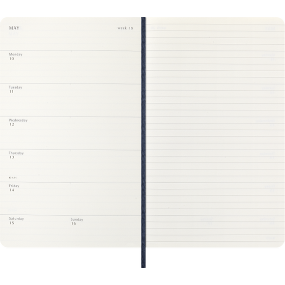 Ημερολόγιο Εβδομαδιαίο 2027 Moleskine 12M L Soft Cover Μπλε image 2