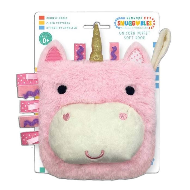 Sensory snuggables - Unicorn puppet soft book
