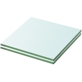 Ράφια Τοίχου VidaXL Πάνελ από Γυαλί 20x0.8x15 cm 2 Τμχ - Διάφανο