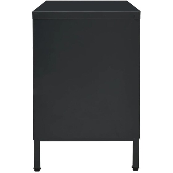 Έπιπλο Τηλεόρασης VidaXL Ατσάλι Και Γυαλί 105x35x52cm - Μαύρο image 3