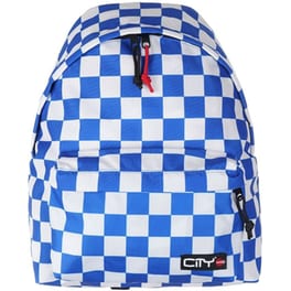 Τσάντα Πλάτης City The Drop Blue Checkers 2 Θηκών Μπλε