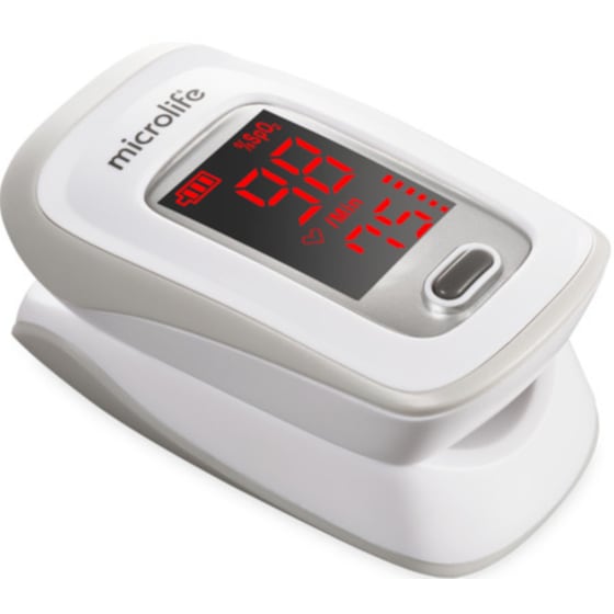 Παλμικό Οξύμετρο Δακτύλου MICROLIFE OXY 200 με Θήκη Μεταφοράς Λευκό image 0