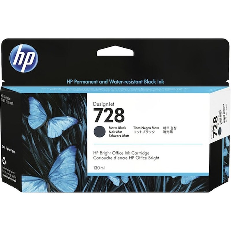 HP 728 Μαύρο Μελάνι Εκτυπωτή 3wx25a HEWLETT PACKARD
