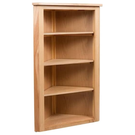 Vidaxl Ραφιέρα Γωνιακή 59 X 36 X 100 Εκ. Από Μασίφ Ξύλο Δρυός image 3