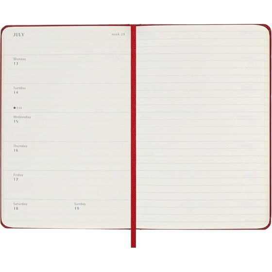 Ημερολόγιο Εβδομαδιαίο Moleskine 2026 12Μ Pocket Scarlet Red Hard image 3