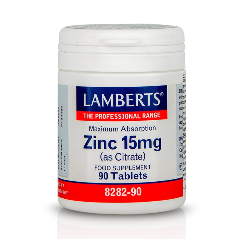 LAMBERTS Συμπλήρωμα Διατροφής Lamberts Zinc 15mg - 90 Ταμπλέτες