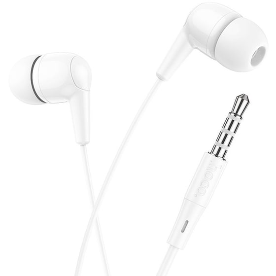 Hands Free Hoco M97 Enjoy Earphones Stereo 3.5mm Με Μικρόφωνο Και Πλήκτρο Λειτουργίας Λευκά image 3