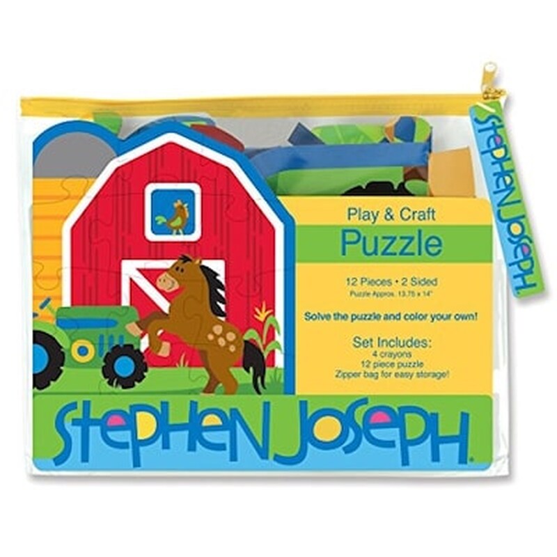 Stephen Joseph Play And Colour Puzzle 12 Pieces Farm