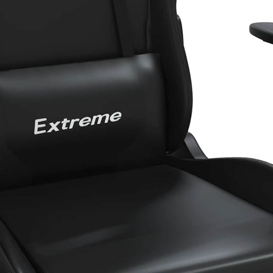 Καρέκλα Gaming VIDAXL 345465 με Υποπόδιο από Τεχνητό Δέρμα - Μαύρη image 6