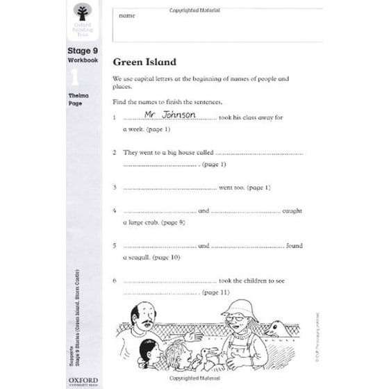 Oxford Reading Tree: Level 9: Workbooks: Workbook 1: Green Island and Storm Castle ( Pack of 6) image 0