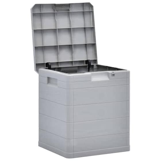 Μπαούλο Αποθήκευσης Κήπου VidaXL Πλαστικό 90 lt. 42.5x44x50 cm - Γκρι image 3