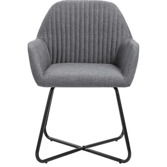 Καρέκλες Τραπεζαρίας Vidaxl 4 Τμχ Υφασμάτινες - Σκούρο Γκρι image 1