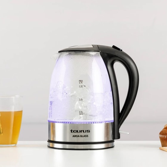 Βραστήρας TAURUS AROA GLASS 2200 W 1.7 L Ασημί/Μαύρο image 3