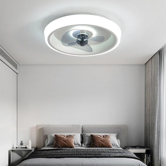 POWERTECH HLL-0107 80W 44 cm με Φως και Τηλεχειριστήριο Ανεμιστήρας Οροφής image 1