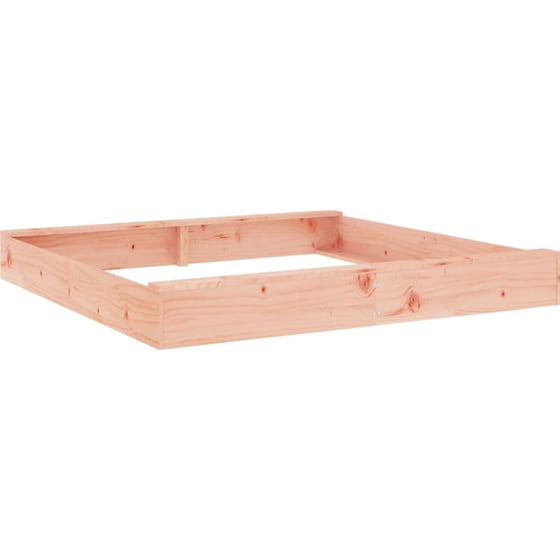 VidaXL Αμμοδόχος με Καθίσματα Τετράγωνη 160x160x20cm Ξύλινη - Φυσικό Χρώμα Ξύλου image 2