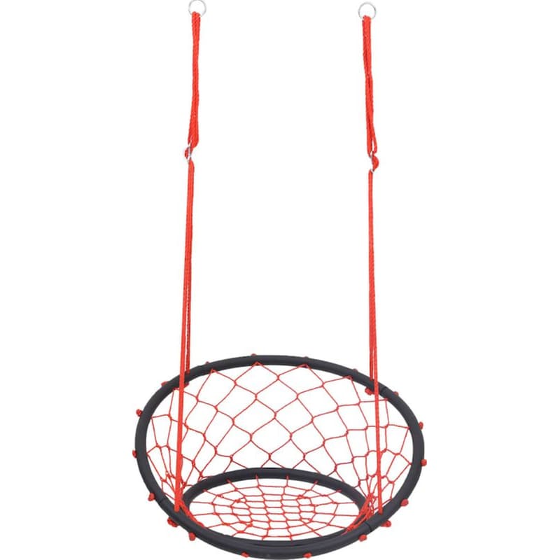 VIDAXL VidaXL Παιδική Κούνια Διχτυωτή - Κόκκινο/ Μαύρο