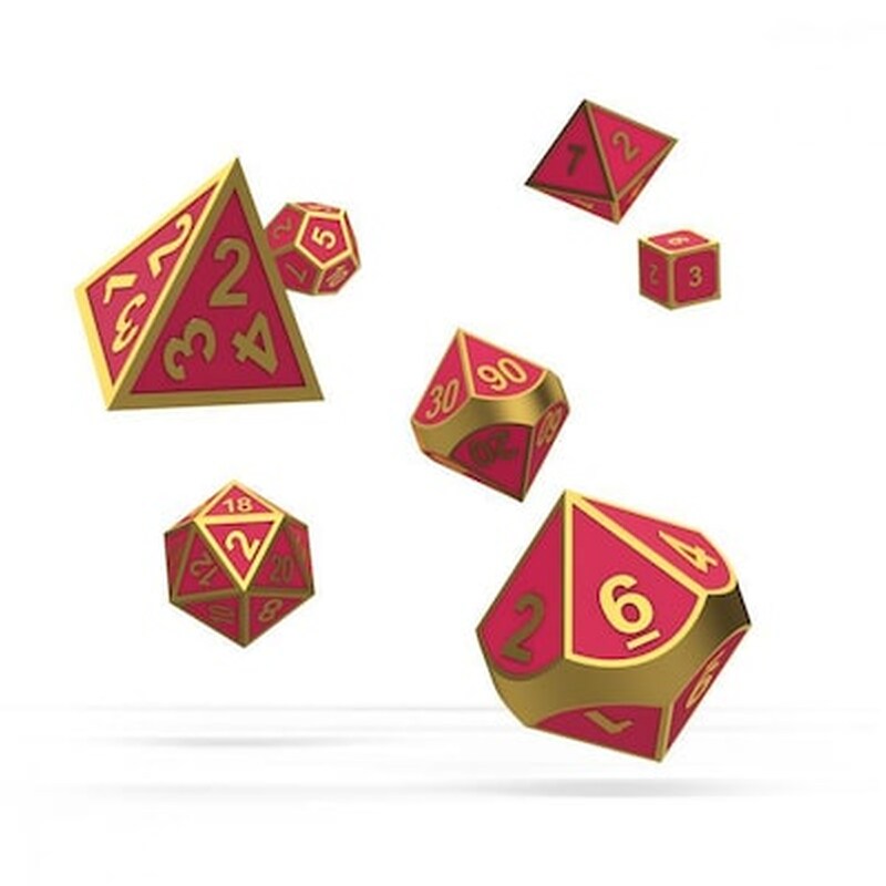 Oakie Doakie Dice Rpg Set Metal Glow In The Dark – Golden Princess (7)