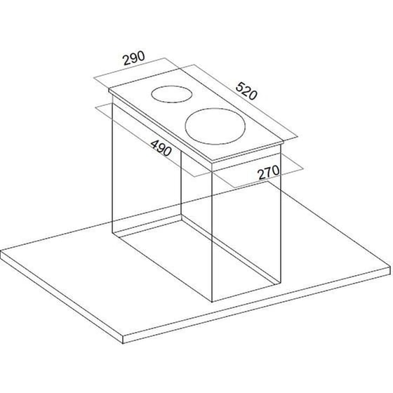 DAVOLINE DVC 30T 30 cm Μαύρο Εστία Κεραμική Domino Αυτόνομη image 1