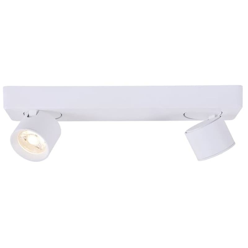 Σποτ Δίφωτο Led Aca Pluto Ra33leds32wh Μεταλλικό - Λευκό