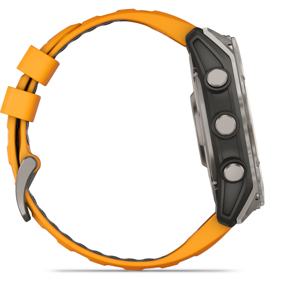 Smartwatch Garmin Fenix 8 51mm - Sapphire, Titanium with Spark Orange/Graphite Silicone Band image 4