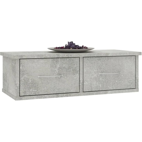 Ράφι Τοίχου VidaXL από Μοριοσανίδα 60x26x18.5 cm - Γκρι image 2