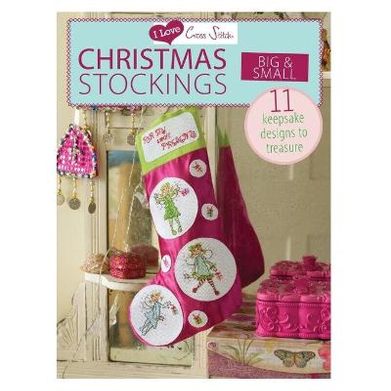 I Love Cross Stitch - Christmas Stockings Big Small
