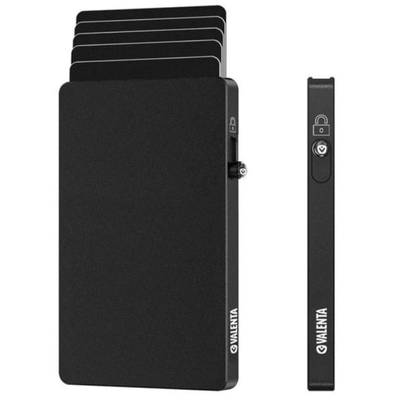 Θήκη Καρτών Valenta Αλουμινίου Black image 1