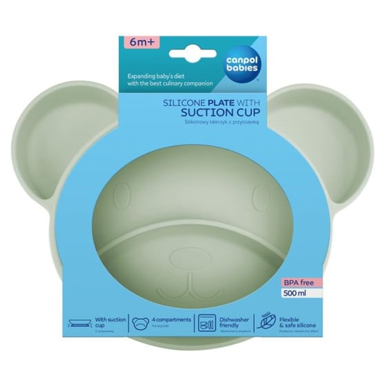 Canpol Πιάτο Σιλικόνης Με Βεντούζα - Bear Turquoise image 1