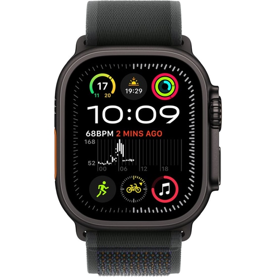 Apple Watch Ultra 2 GPS + Cellular 49mm Black Titanium Case with Black Trail Loop - S/M image 1