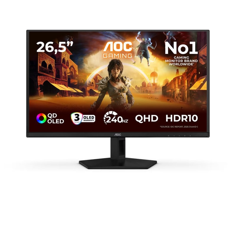 AOC G4 Q27G41ZDF Gaming Monitor 26.5Quad HD Oled Flat 240Hz 0.03ms