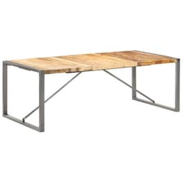 Vidaxl Τραπεζαρία 220 X 100 X 75 Εκ. Από Μασίφ Ακατέργαστο Ξύλο Μάνγκο
